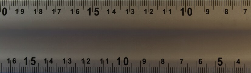 Metal ruler with numbers. Abstraction