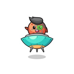 mars cartoon riding a future spaceship