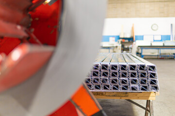 Metal coil on Decolier with custom metal flashing in background
