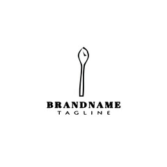 spoon logo cartoon icon design template black isolated vector