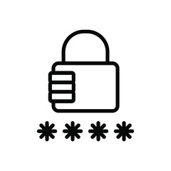 Pin code password icon