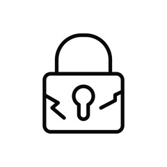 Broken lock icon