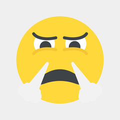 Angry emoji icon vector illustration in flat style, use for website mobile app presentation