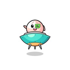 meatbun cartoon riding a future spaceship