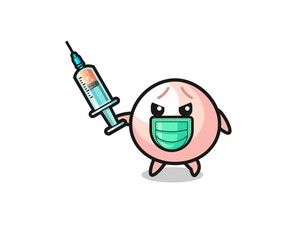 illustration of the meatbun to fight the virus