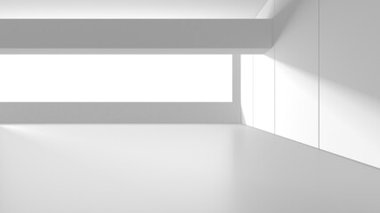 Abstract White Architecture Design Concept