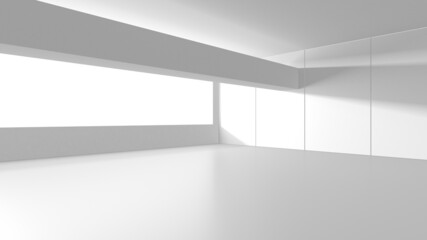 Abstract White Architecture Design Concept