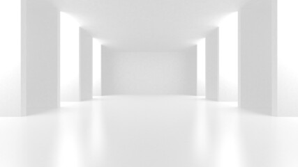 Abstract White Architecture Design Concept