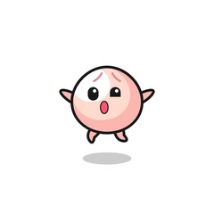 Obraz premium meatbun character is jumping gesture