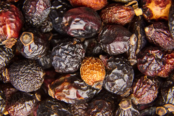 Dried rose hips herbal tea