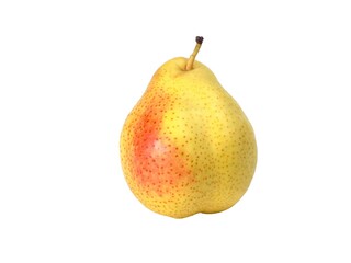 Ruddy pear isolated on white background