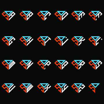 DSA to DSZ letter logo creative design, Multiple triple letter logo design, OSA to OSZ letter logo creative design, Multiple triple letter logo design