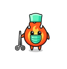 Obraz premium surgeon fire mascot character