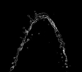 Fototapeta na wymiar Splash of water on black background
