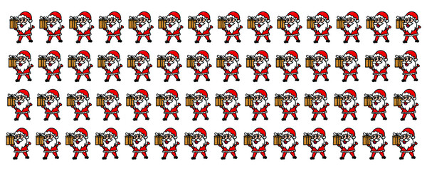 santa claus background. vector illustration of cute santa claus pattern background. great for greeting cards, book covers, banners and for print materials