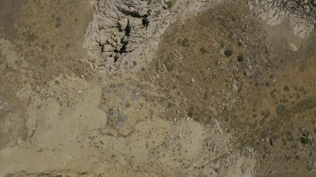 Aerial, Nemrut Dagi, 7 Statues, Turkey