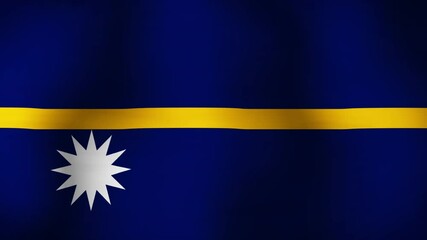 Flag of Nauru Close Up Animation Loops