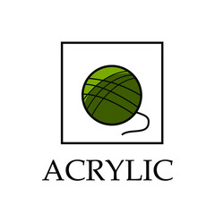 the icon of the acrylic material. eco-friendly material