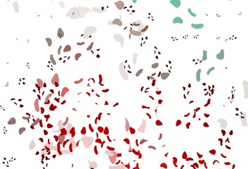Light Green, Red vector template with memphis shapes.