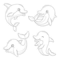 set of animals, four Fish artwork