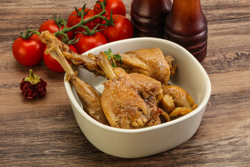 Rabbit stew in spicy sauce