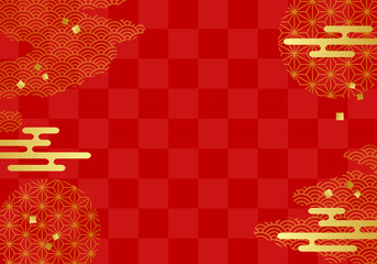 和柄と雲の抽象的なベクターイラスト背景