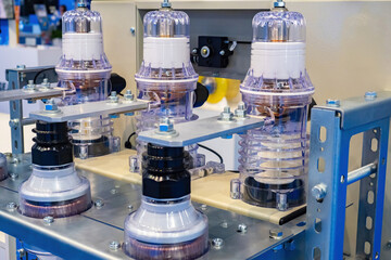 Switching module close-up. Vacuum circuit breakers in alternating current networks. Electrical...