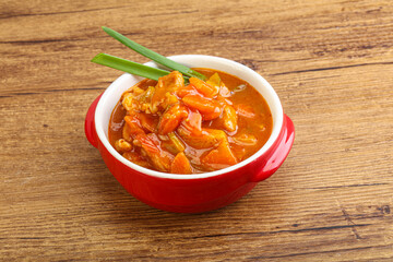 Meat goulash with vegetables