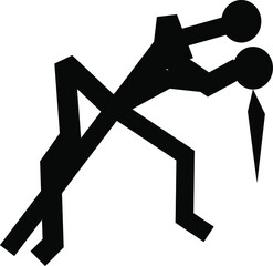 silhouette of a two dancing couple.