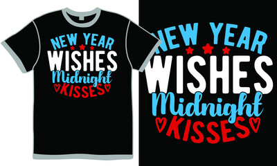 New Year Wishes Midnight Kisses, Happiness Gift, New Year's Day, Happy New Year Greeting, Card