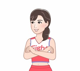 チアガールの女性
