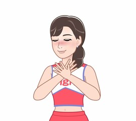 Fototapeta premium チアガールの女性