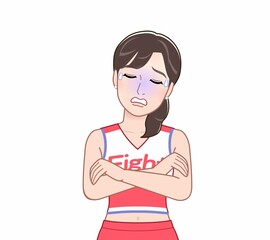 チアガールの女性