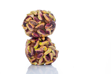 Turkish dessert cezerye with walnuts or pistachio
