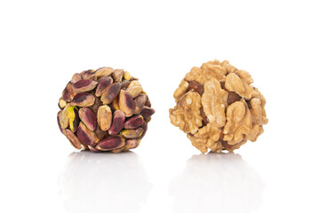 Turkish dessert cezerye with walnuts or pistachio