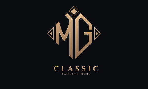 MG logo icon monogram Stock Vector