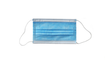 Protective medical face mask on a white background.
