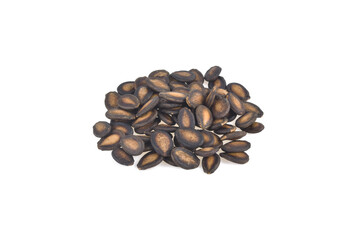 dried watermelon seeds isolated on white background