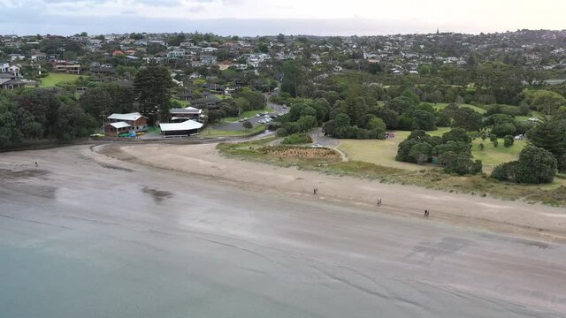 Aerial, Drone Shot. Long Bay. North Of Auckland, New Zealand