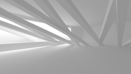 Abstract White Architecture Design Concept