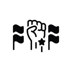 Black solid icon for pride