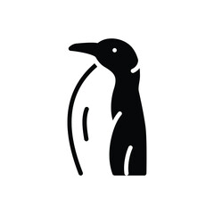 Obraz premium Black solid icon for penguin