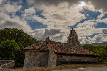 Romanesque church of San Julian in Bustasur - Cantabria - Spain.