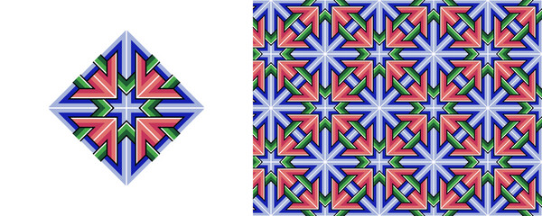 Dan-cheong. Korean traditional decorative patterns of temples.