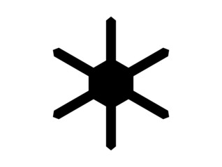 Obraz premium snowflake winter black isolated icon silhouette