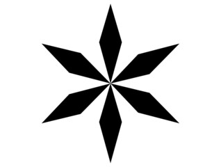 snowflake winter black isolated  icon silhouette