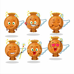 Orange candy wrap cartoon designs as a cute angel character