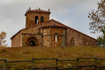 Romanesque church of Santa Maria la Mayor in Villacantid - Cantabria - Spain.