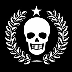 military sign with skull and wreath, grunge vintage design t shirts
