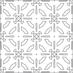 Vector pattern with symmetrical elements . Repeating geometric tiles from striped elements.Monochrome texture.Black and 
white pattern for wallpapers and backgrounds.